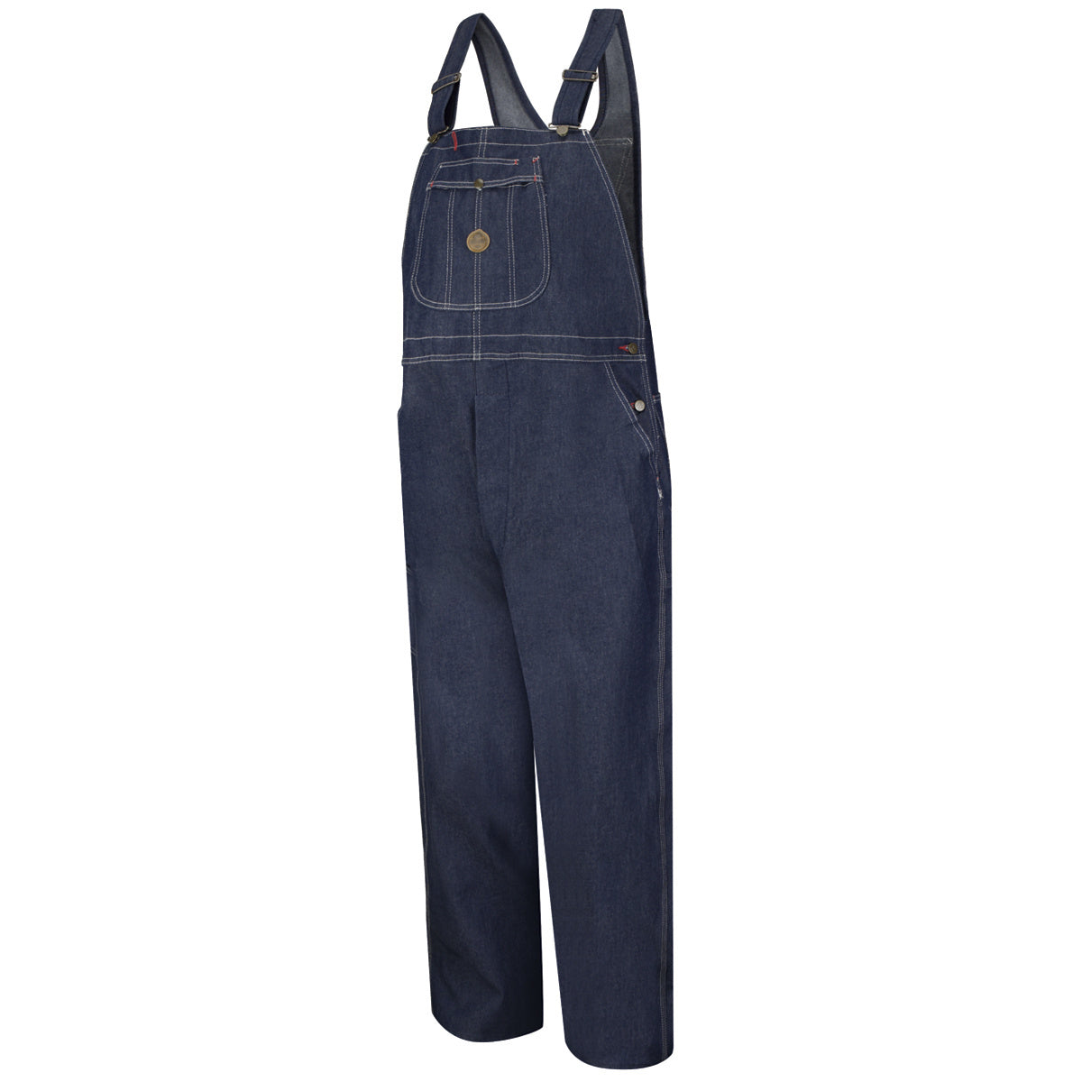 Red Kap® 34" X 32" Blue Cotton Overalls With Traditional Buttonfly Closure