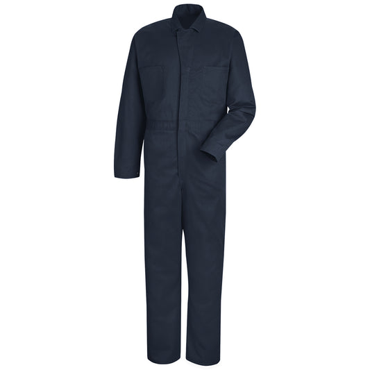 Red Kap® 62"/Regular Navy Red Kap® 8.5 Ounce Cotton/Twill Coveralls With Concealed Front Button Closure