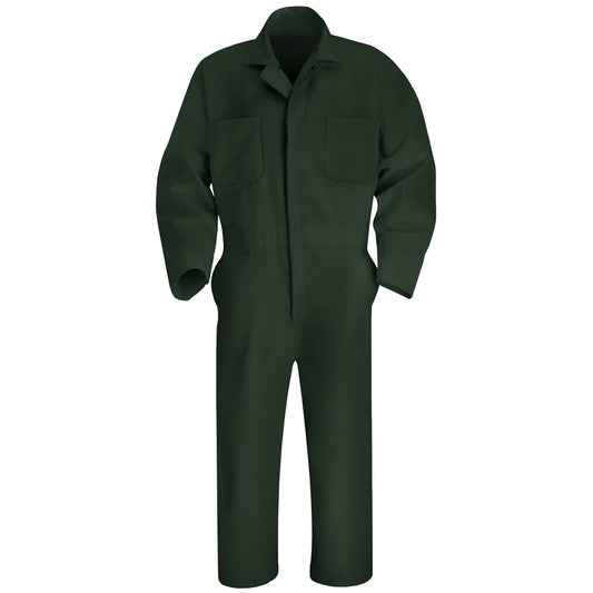 Red Kap® 56"/Regular Spruce Green 7.25 Ounce Coveralls With Zipper Closure