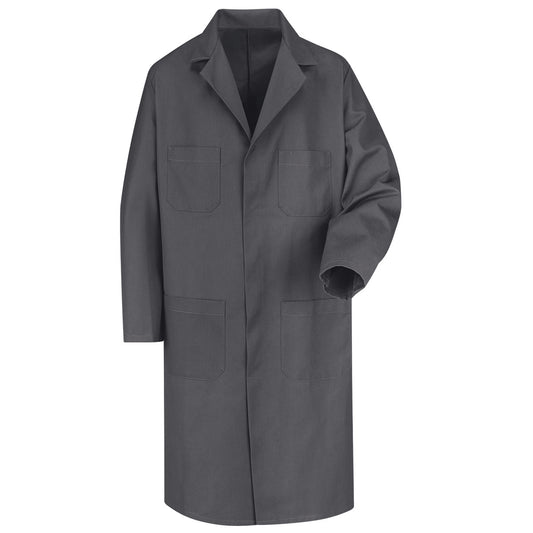 Red Kap® 46"/Regular Charcoal Shop Coat With Gripper Closure
