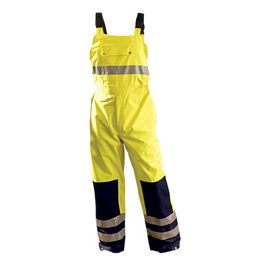 OccuNomix X-Large Blue And Hi-Viz Yellow 31 1/2" Polyester And Oxford Rain Bib Pants