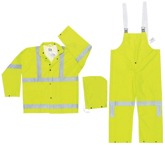 MCR Safety® Large Hi-Viz Green Luminator™ .38 mm Polyester/PVC Suit