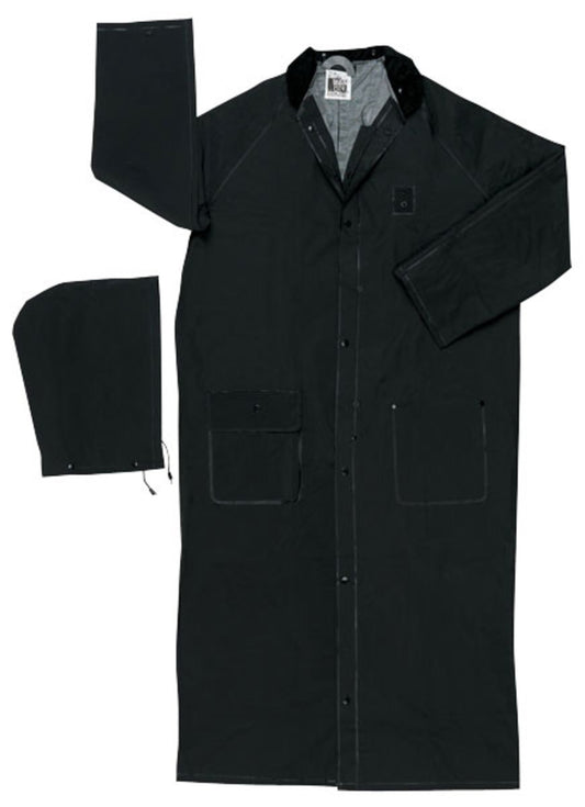 MCR Safety® Large Black 60" Classic .35 mm PVC/Polyester Jacket