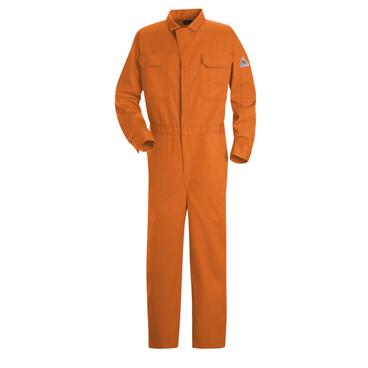 Bulwark® 40 Regular Orange EXCEL FR® Twill Cotton Flame Resistant Coveralls With Zipper Front Closure