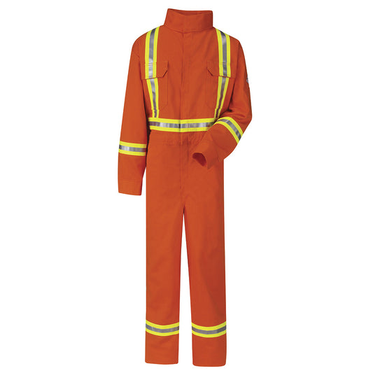 Bulwark® 44 Regular Orange Westex Ultrasoft® Twill/Cotton/Nylon Flame Resistant Coveralls With Zipper Front Closure