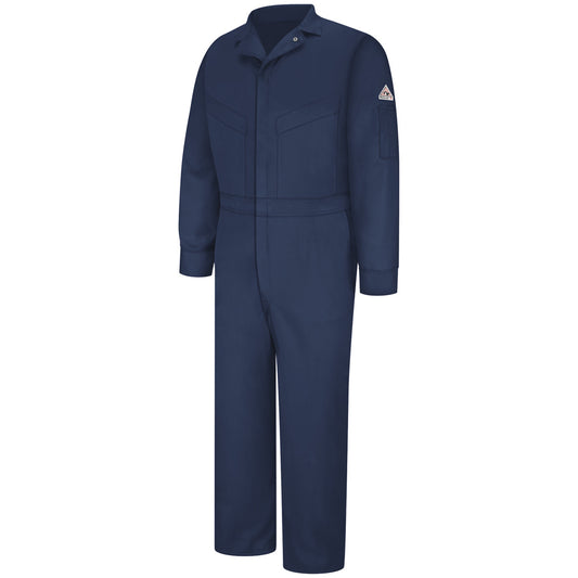 Bulwark® 34 Regular Navy Blue EXCEL FR® ComforTouch® Sateen/Cotton/Nylon Flame Resistant Coveralls With Zipper Front Closure