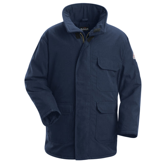 Bulwark® Large Regular Navy Blue Nomex® IIIA/Nomex® Aramid/Kevlar® Aramid Flame Resistant Parka With Meta-Aramid  Lining Zipper Front Closure