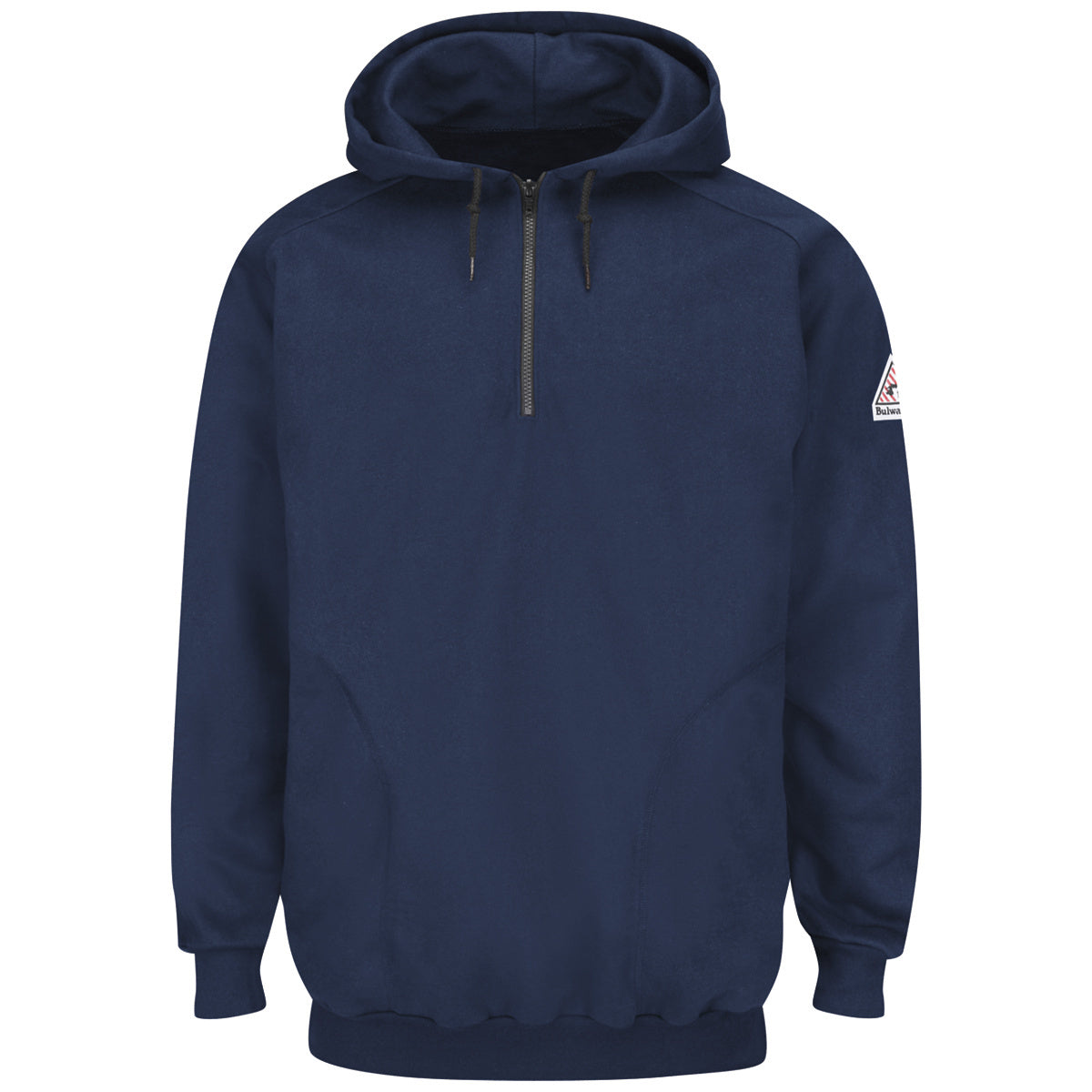 Bulwark® X-Large Regular Navy Blue Cotton/Spandex Brushed Fleece Flame Resistant Sweatshirt