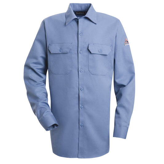 Bulwark® 2X Regular Light Blue Westex Ultrasoft®/Cotton/Nylon Flame Resistant Work Shirt With Button Front Closure