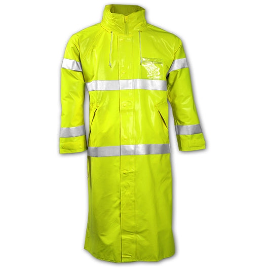 Tingley Small Hi-Viz Green/Yellow Comfort-Brite® 15 mil PVC And Polyester Rain Coat