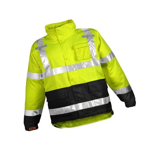 Tingley Medium Hi-Viz Green/Yellow 30" Icon™ 12 mil Polyurethane And Polyester Rain Coat