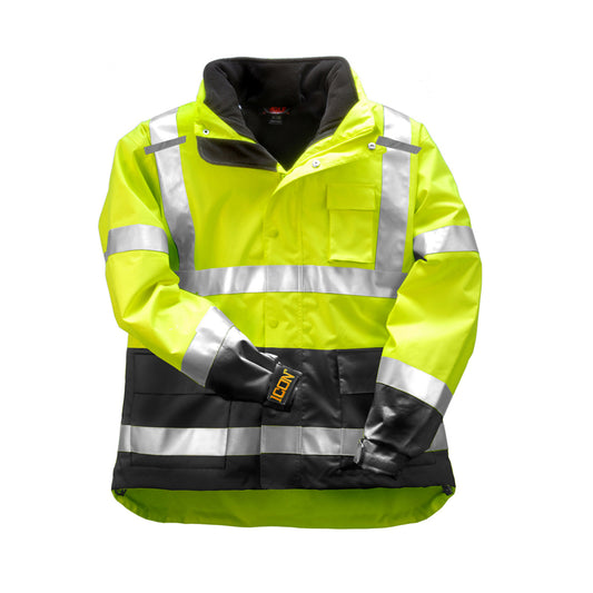 Tingley X-Large Hi-Viz Green/Yellow And Black 31" Icon 3.1™ 12 mil Polyurethane And Polyester Rain Coat