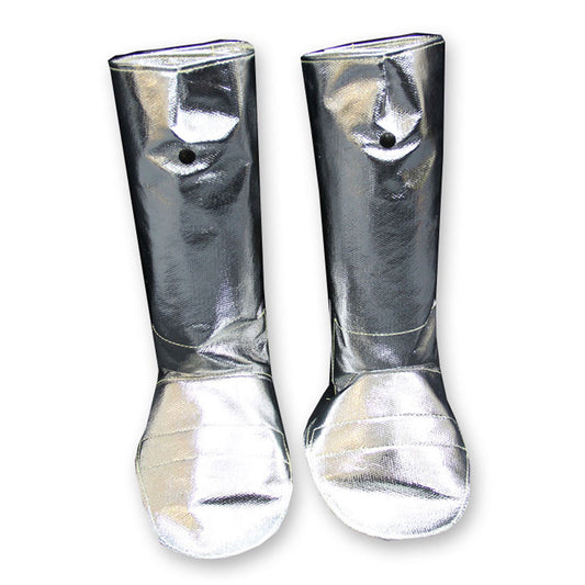 Chicago Protective Apparel 14" Gray Aluminized Para-Aramid Blend Heat Resistant Leggings