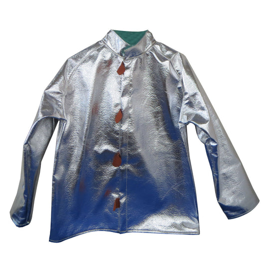 Chicago Protective Apparel Large Gray Aluminized Carbon Para-Aramid Blend Heat Resistant Coat