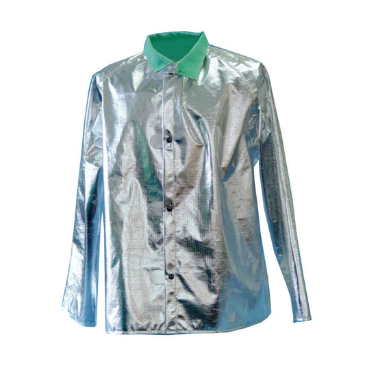 Chicago Protective Apparel Large Gray Aluminized PBI® Heat Resistant Coat