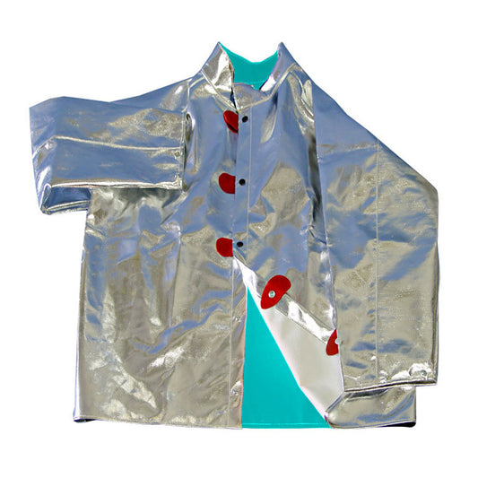 Chicago Protective Apparel Large Gray Aluminized Rayon Heat Resistant Jacket