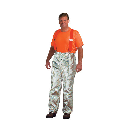 Chicago Protective Apparel Large Gray Aluminized Carbon Para-Aramid Blend Heat Resistant Pants