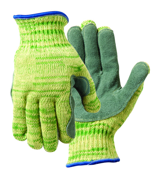 Wells Lamont Large Whizard® METALGUARD® 7 Gauge Leather And Stainless Steel Cut Resistant Gloves  Palm And Fingertips