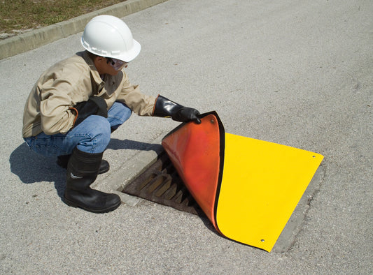 UltraTech 36" X 36" X .6" Ultra-Drain Seal Plus Yellow/Orange Polyurethane  Stops Aggressive Chemicals/Oil/Water