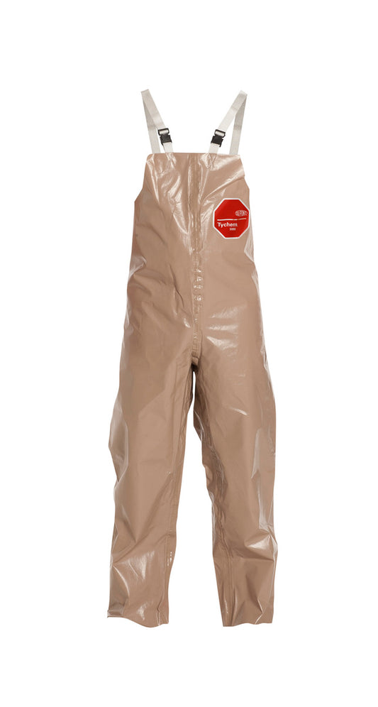 DuPont™ X-Large Tan Tychem® 5000 18 mil Tychem® 5000 Chemical Protective Bib Pants/Overalls