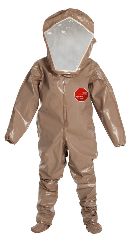 DuPont™ Large Tan Tychem® 5000 18 mil Tychem® 5000 Encapsulated Level B Chemical Protective Suit (With Expanded Back And Rear Entry)
