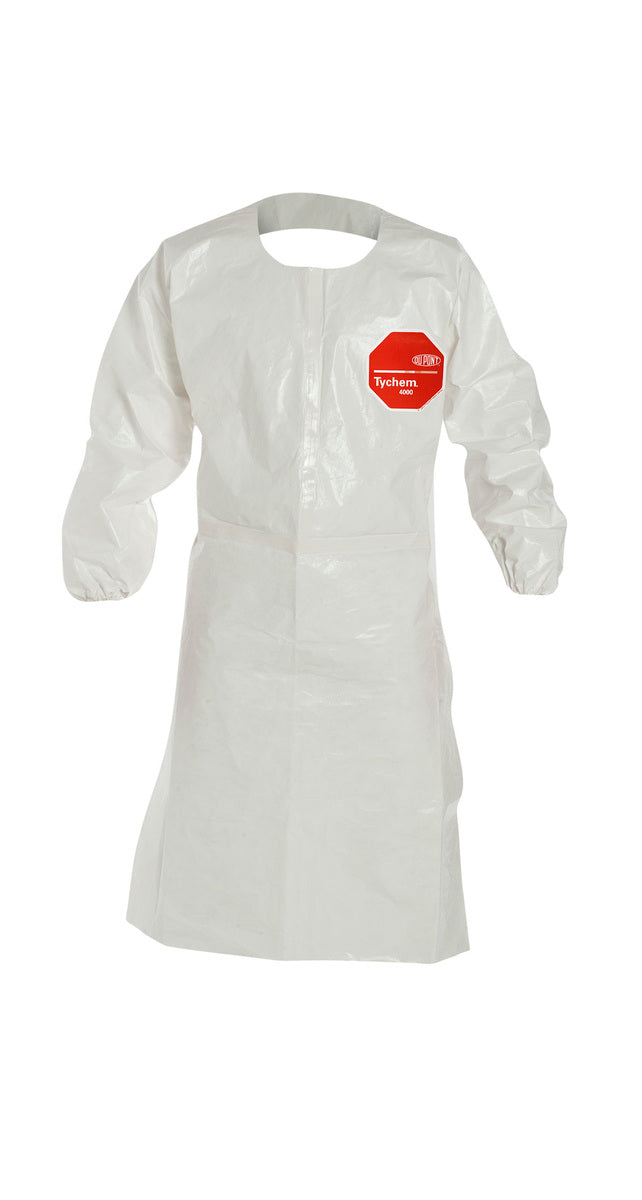 DuPont™ 4X White Tychem® 4000 12 mil Tychem® 4000 Long Sleeve Chemical Protective Apron