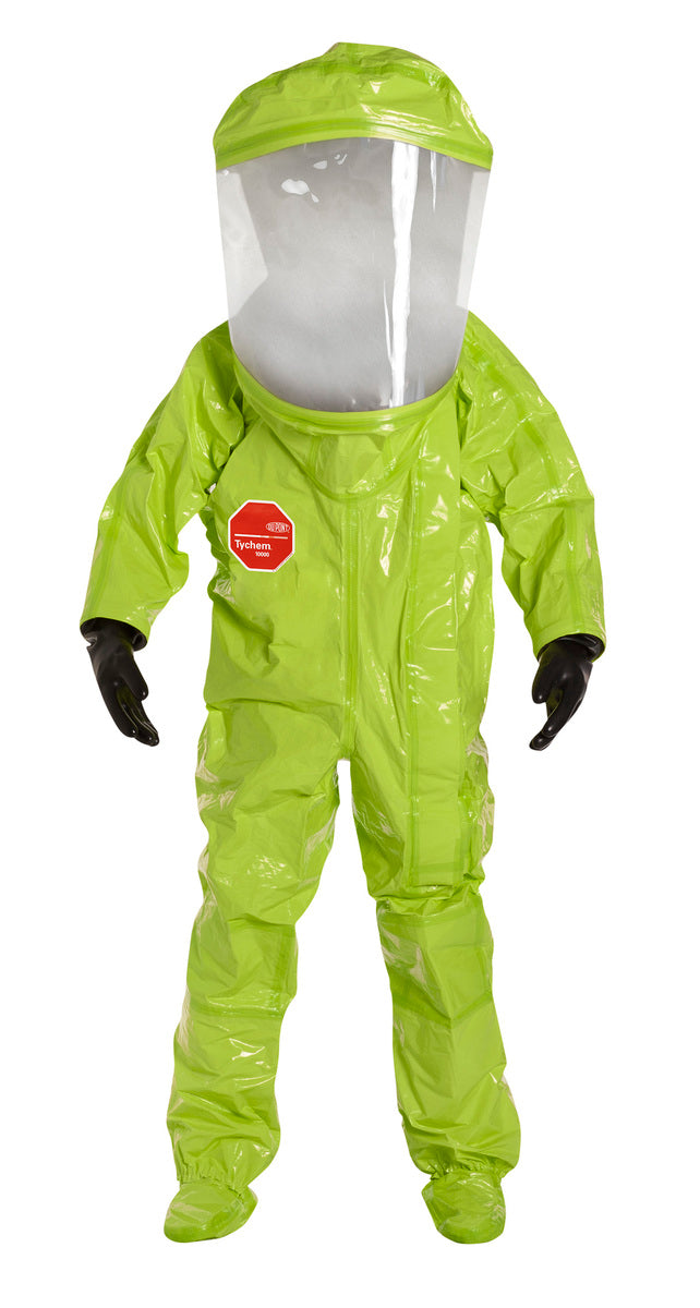 DuPont™ Large Yellow Tychem® 10000 28 mil Tychem® 10000 Encapsulated Level A Chemical Protective Suit (With Expanded Back And Front Entry)