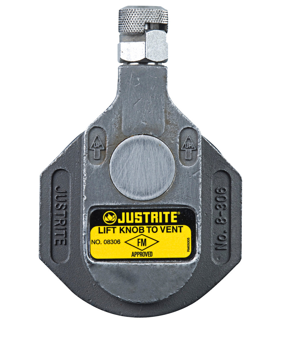 Justrite® 2" NPT X 2" NPS" Silver Stainless Steel Safety Drum Vent