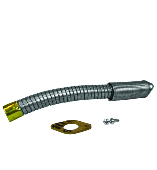 Justrite® 1" OD X 9" L Silver Stainless Steel Hose