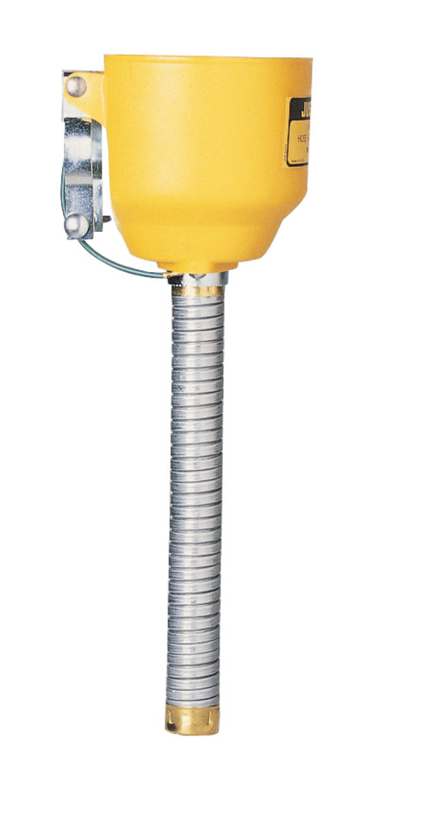 Justrite® 1" OD X 14" L Yellow Polyethylene Funnel