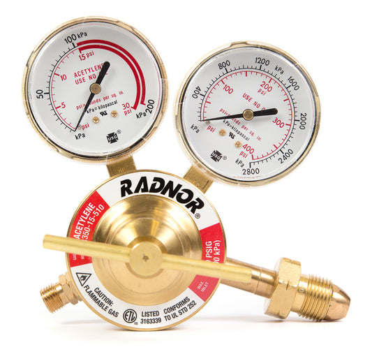 RADNOR™ Model 360A-300 Classic Victor® Heavy Duty Acetylene Single Stage Regulator, CGA-300