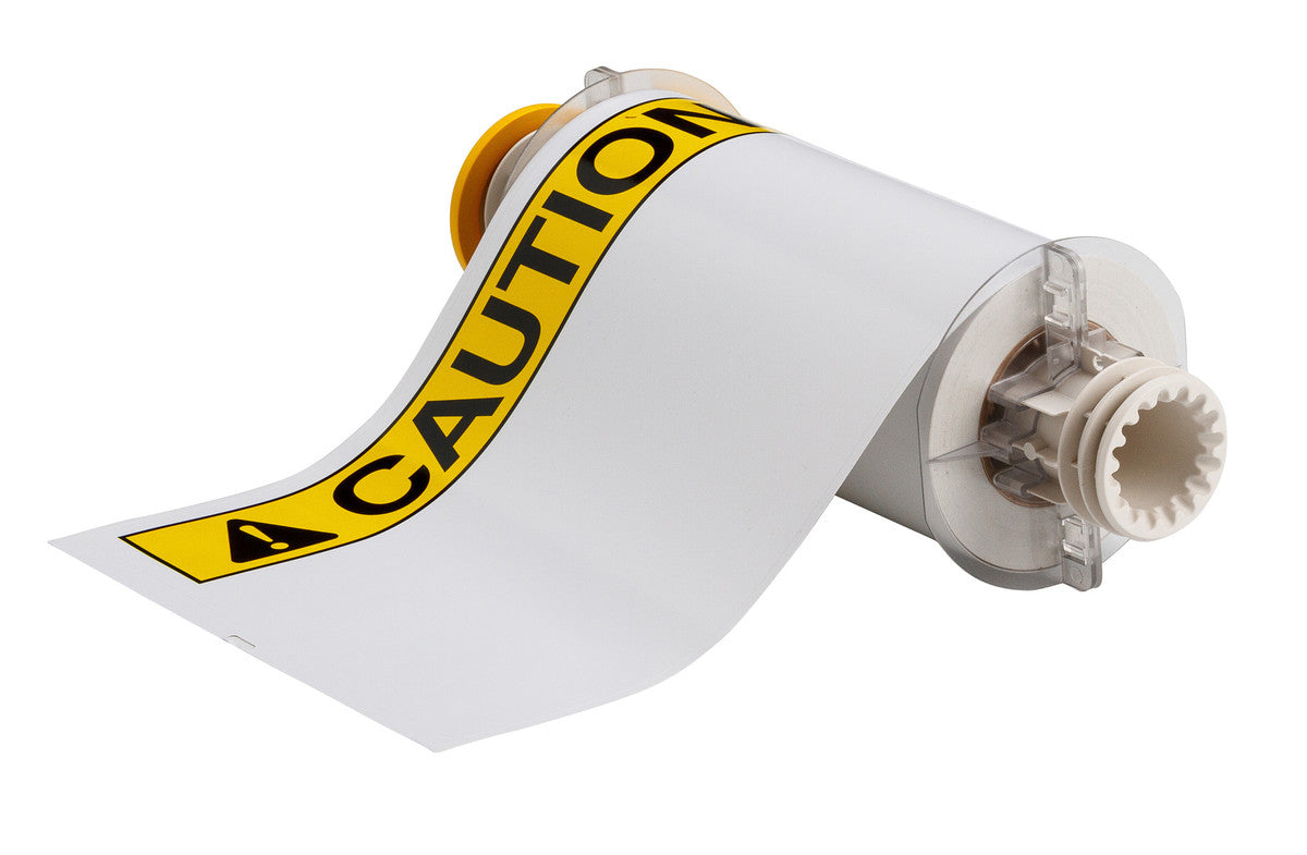 Brady® 7" X 10" Black/Yellow/White BBP®85 Permanent Acrylic Vinyl Label (60 Per Roll)