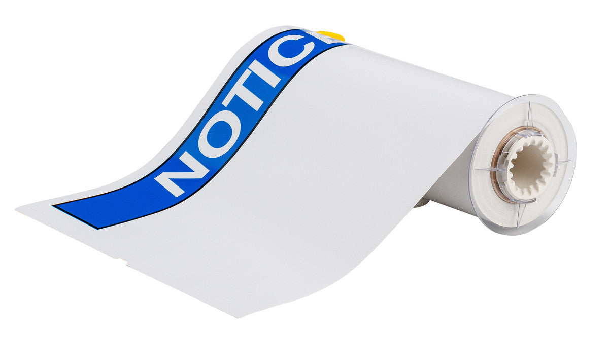 Brady® 10" X 14" Blue/White BBP®85 Permanent Acrylic Vinyl Label (40 Per Roll)