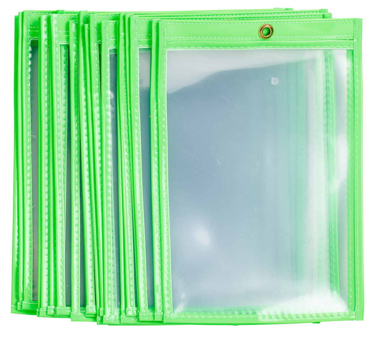 Brady® 9" X 6" Fluorescent Green Vinyl Envelope (25 Per Pack)