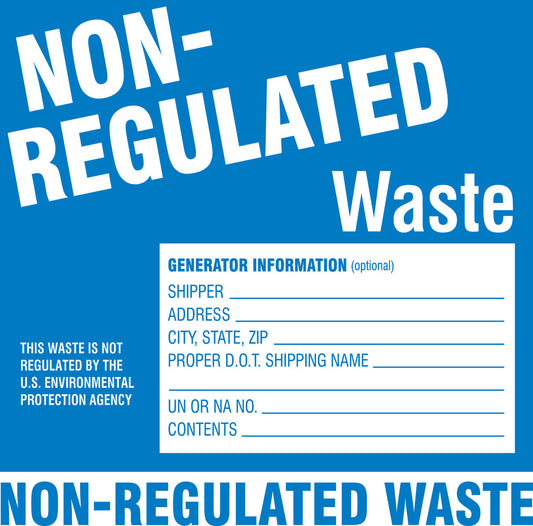 Brady® 6" X 6" Blue/White Permanent Acrylic Vinyl Label (50 Per Pack) "GENERATOR INFORMATION___, ETC."