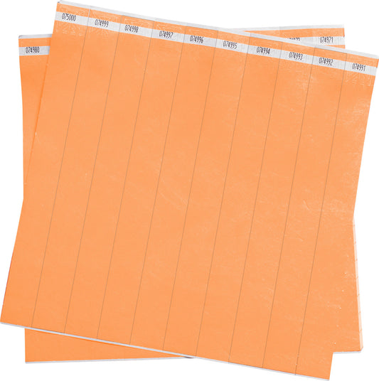 Brady® 1" Orange Tyvek® Wristband (500 Per Box)