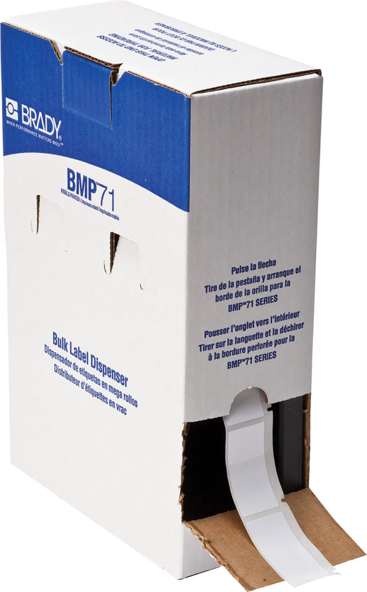 Brady® 1" X 2" White BMP®71 WorkHorse® BradyBondz™ Halogen-free Polyester Label (1000 Per Roll)