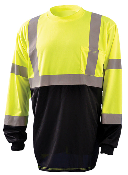 OccuNomix 4X Hi-Viz Yellow Polyester Birdseye Long Sleeve T-Shirt