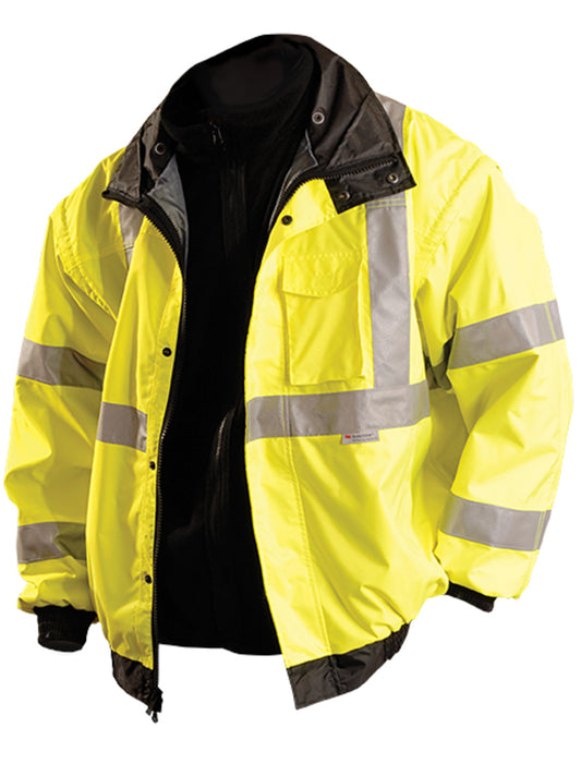 OccuNomix X-Large Hi-Viz Yellow Polyester Oxford Bomber Jacket