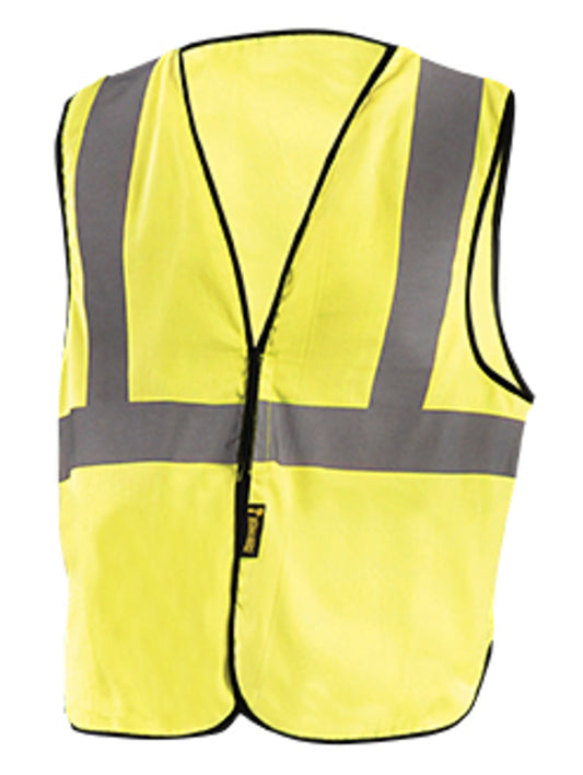 OccuNomix S/M Hi-Viz Yellow Value™ | Economy 8 Ounce Cotton Vest With Hook And Loop Closure