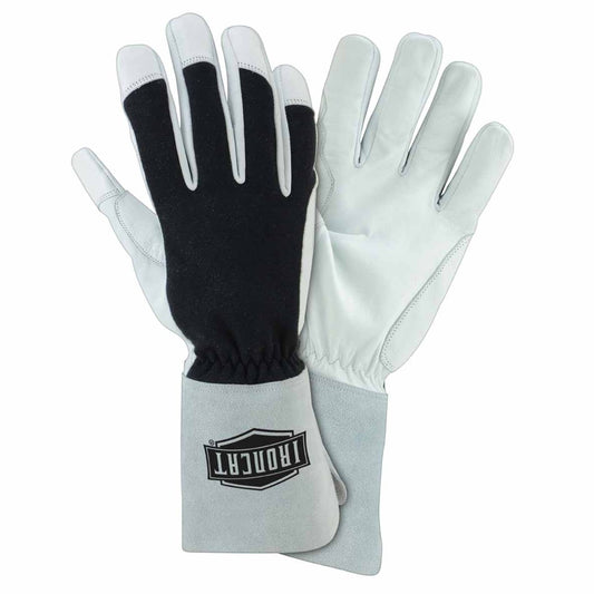Protective Industrial Products Large 13" Black Top Grain Goatskin Unlined Welders Gloves