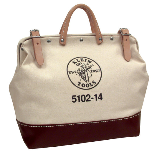 Klein Tools 14" X 6" X 14" Natural Canvas Heavy Duty Tool Bag