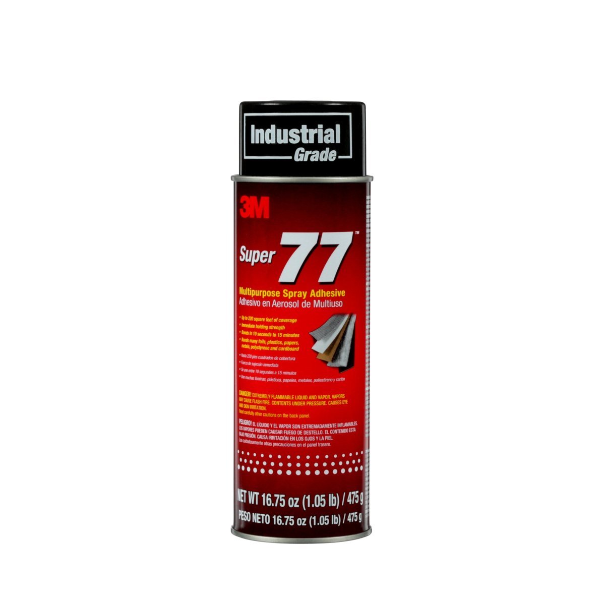 3M™ Scotch-Weld™ Super 77™ Clear And Red Liquid Large Cylinder Spray Adhesive (1 Per Case)
