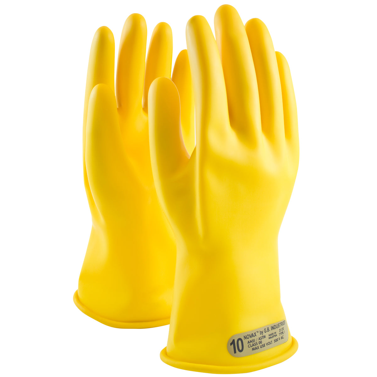 Protective Industrial Products Size 10 Yellow NOVAX® Rubber Class 00 Linesmens Gloves