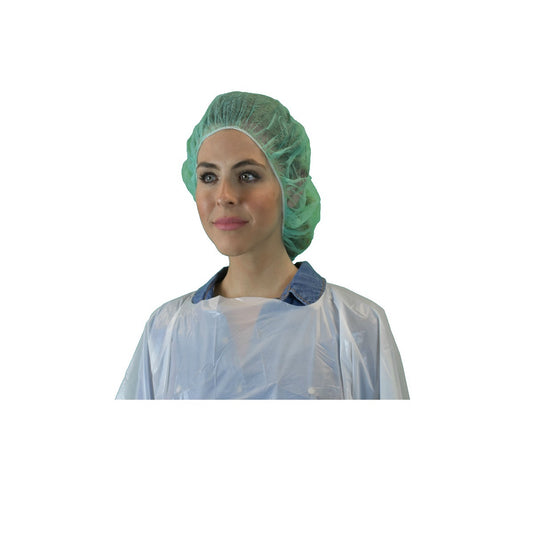 Keystone® 18" Green Polypropylene Surgical Bouffant Cap