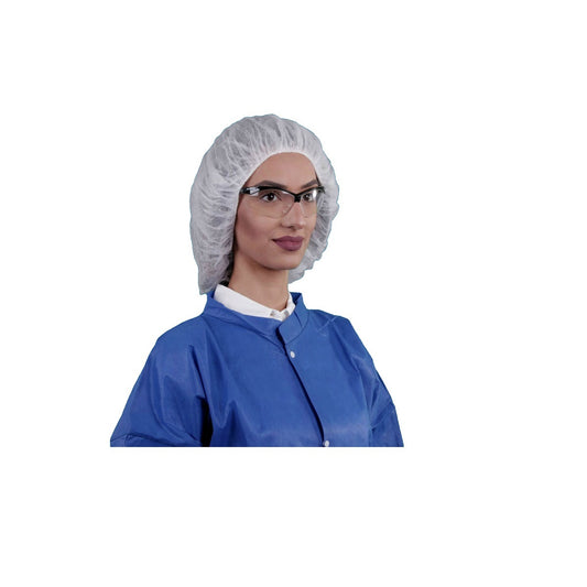 Keystone® 24" White Polypropylene Surgical Bouffant Cap