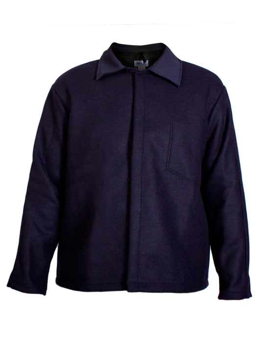 National Safety Apparel® X-Large Navy Wool Coat With Snap Front