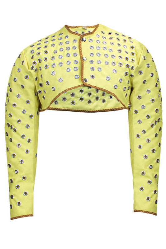 National Safety Apparel Large Yellow 8 Ounce Kevlar® A3 ANSI Level Half-Jacket With Snap Closure