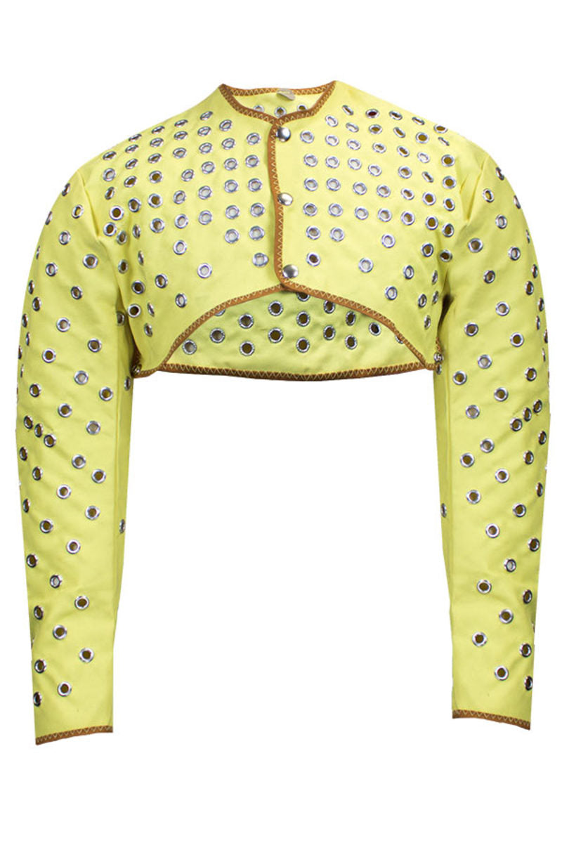 National Safety Apparel X-Large Yellow 8 Ounce Kevlar® A3 ANSI Level Half-Jacket With Snap Closure