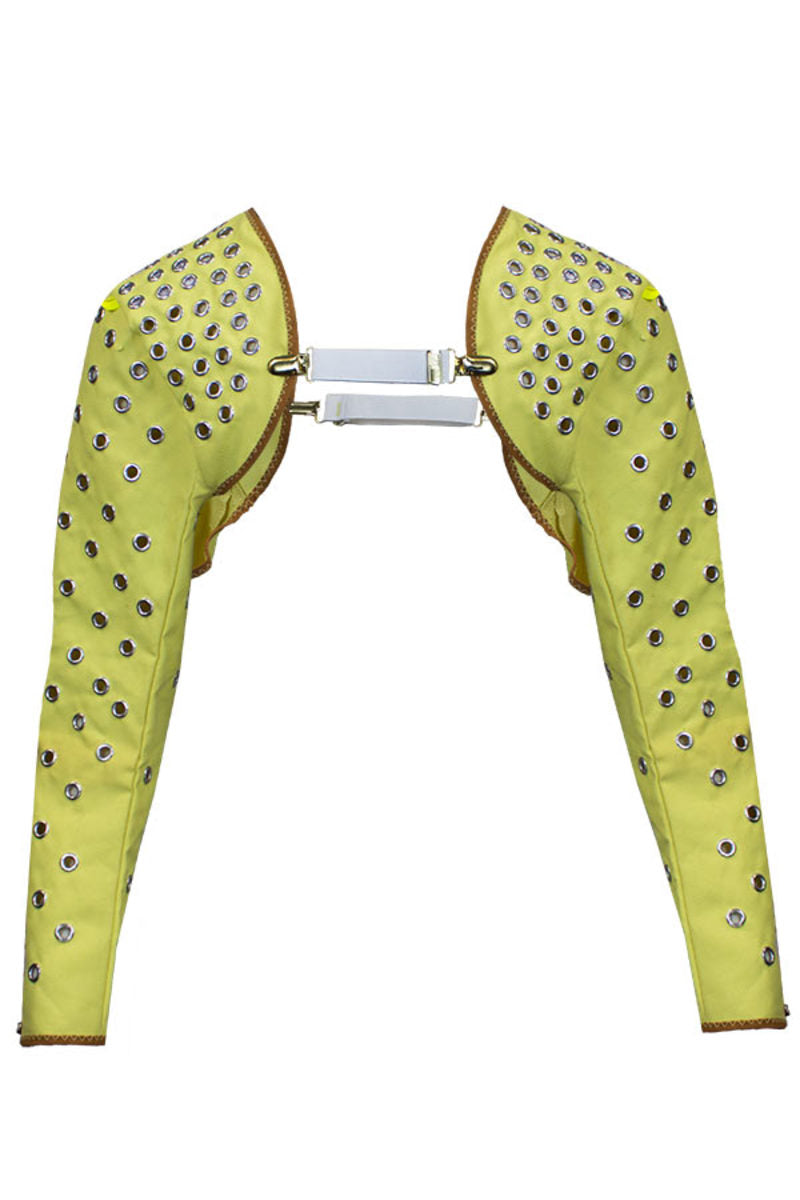 National Safety Apparel 29" Long Yellow 8 Ounce Kevlar® Twill A3 ANSI Level Sleeve With Snap Closure